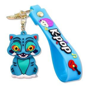 3D Printed Anime Movie Kpop Demon Hunters Girls Derpy Keychains Doll Cute Tiger